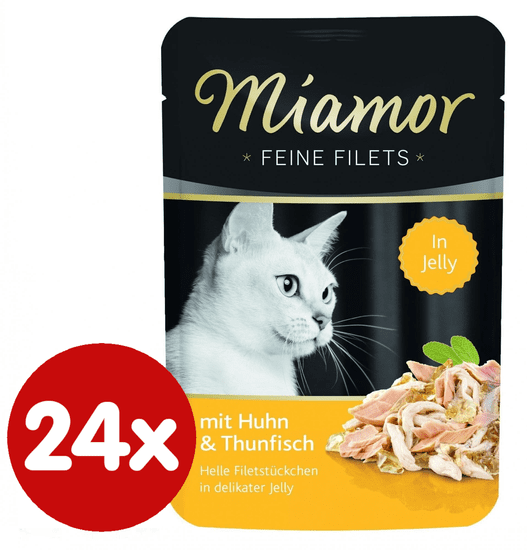 Finnern Miamor Csirke és tonhal filé, 24 x 100 g