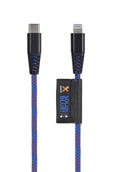 Xtorm Solid Lifetime Warrenty USB-C - Lightning kábel 1m, kék (CS032)