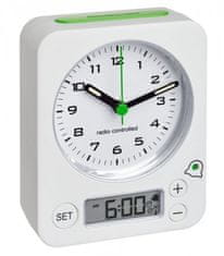 TFA 60.1511.02.04 COMBO vezeték nélküli ébresztőóra digitális beállítással, fehér-zöld