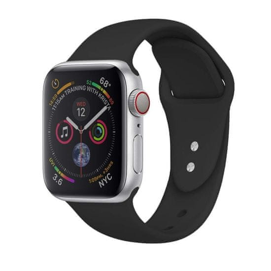 MAX Tartalék óraszíj az Apple Watch órához 44mm MAS01, fekete