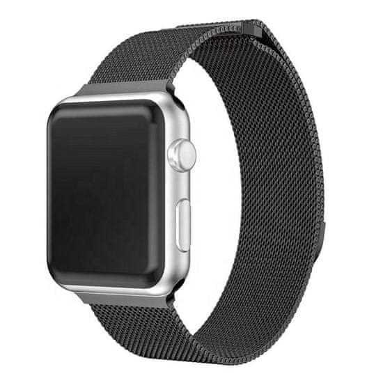 MAX Tartalék óraszíj az Apple Watch órához 44mm MAS05, fekete