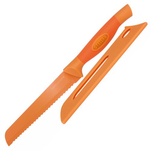 Stellar Csillag kenyér kés, Colourtone, rozsdamentes acél penge, 18 cm, narancssárga