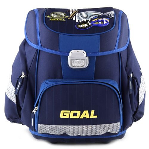 Goal Cél iskolai táska, 3D cél, sötétkék színű