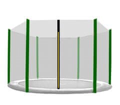 Aga Védőháló 305 cm-es trambulinhoz, 6 oszlop, Fekete háló / Sötétzöld