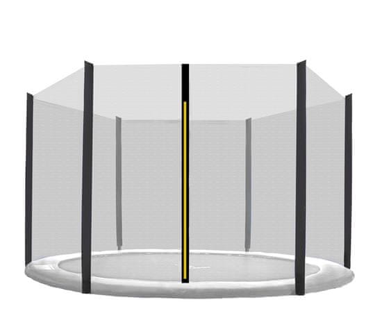 Aga Védőháló 250 cm-es trambulinhoz, 6 oszlop, Fekete háló / Fekete