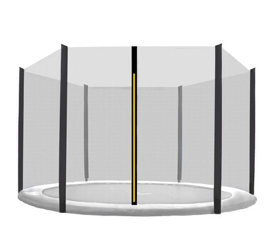 Aga Védőháló 430 cm-es trambulinhoz, 6 oszlop, Fekete háló / Fekete