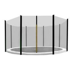 Aga Védőháló 430 cm-es trambulinhoz, 8 oszlop, Fekete háló / Fekete