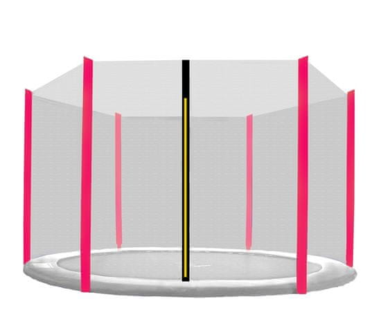 Aga Védőháló 180 cm-es trambulinhoz, 6 oszlop, Fekete háló / Rózsaszín