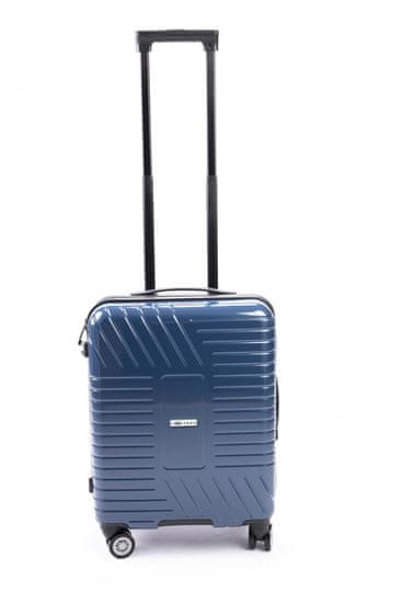 Leonardo fedélzeti utazó bőrönd 38x21x55 cm kék