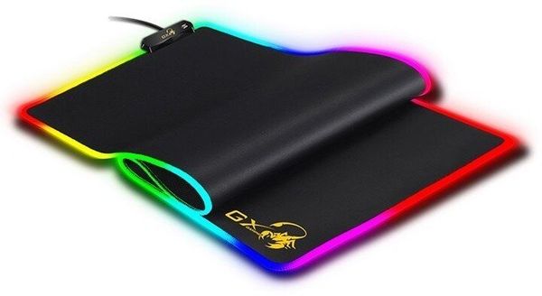Egérpad Genius GX Gaming GX-Pad 800S RGB szövet ellenálló csúszásmentes alsó része háttérvilágítással
