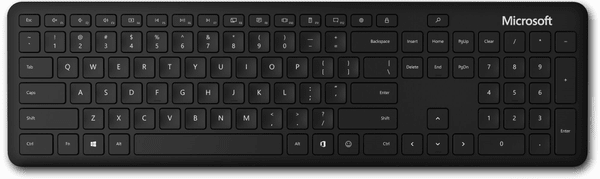 Microsoft Bluetooth Keyboard (QSZ-00014) billentyűzet, vezeték nélküli bluetooth-al, otthoni használatra, munkahelyre, membrános billentyűk, US elrendezés