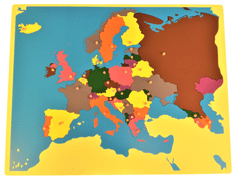 Montessori Puzzle Európa térkép keret nélkül