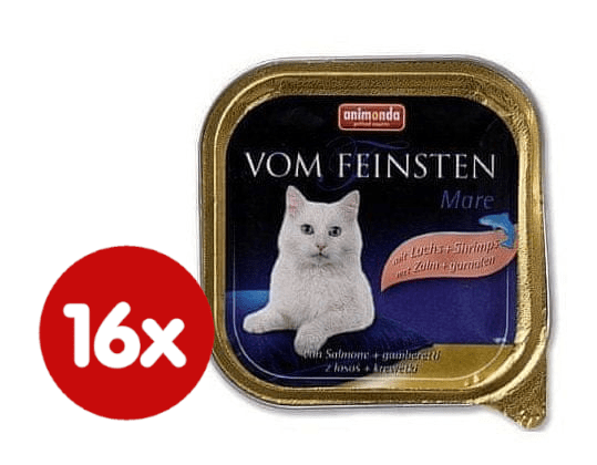 Animonda Vom Feinstein cat lazac + garnéla Macskakonzerv, 16x100 g