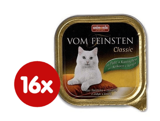 Animonda Vom Feinstein cat pulyka + nyúl Macskakonzerv, 16 x100 g