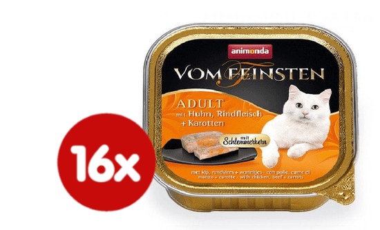 Animonda V.Feinsten CORE - csirke, marhahús + sárgarépa macskáknak 16 x 100g