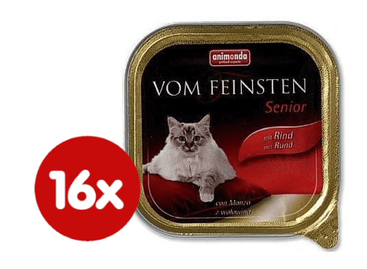 Animonda Vom Feinstein cat Senior Macskakonzerv, marha, 16 x 100 g