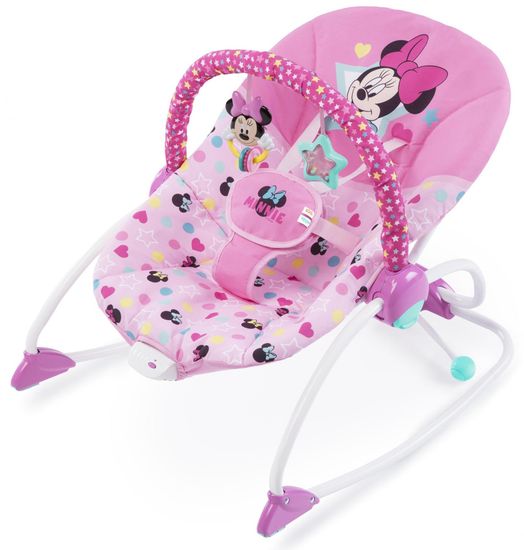Disney Baby Minnie Mouse Stars & Smiles Baby rezgő hintaszék, 0 hó+, 18 kg-ig, 2019