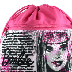 Barbie Sportzsák , rózsaszín-fekete, újság motívum