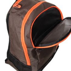 Target Cél sport hátizsák, barna, narancssárga felirat