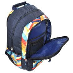 Target Cél diák hátizsák, Sötétkék, színes csíkokkal