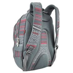 Target Cél iskolai hátizsák, Vörös-szürke mintával