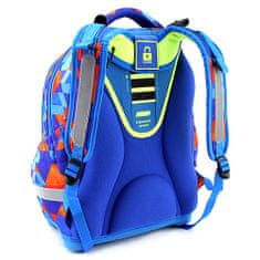 Target Cél iskolai hátizsák, Graffiti, kék-narancs