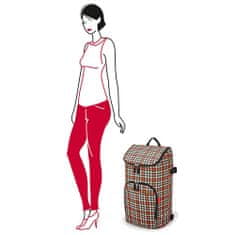 Reisenthel bevásárló hátizsák, Fekete és piros, ötvenes évek motívumával citycruiser táska