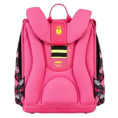 Target Cél iskolai táska, Szív, rózsaszín-fekete
