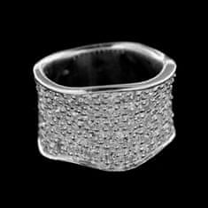 Amiatex Ezüst gyűrű 14955 + Nőin zokni Gatta Calzino Strech, 56