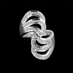 Amiatex Ezüst gyűrű 14956 + Nőin zokni Gatta Calzino Strech, 52