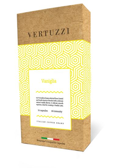Vertuzzi Vaniglia – komposztálható kapszulák a Nespresso kávéfőzőkbe, 10 db