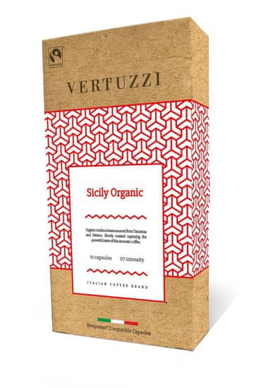 Vertuzzi Sicily Organic – Nespresso kávégépbe alkalmas komposztálható kapszula, 10 db