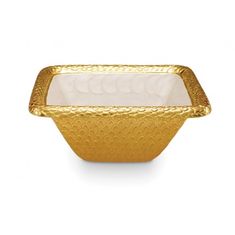 Julia Knight Luxus négyszögletes tálalótál FLORENTINE GOLD, krémesfehér