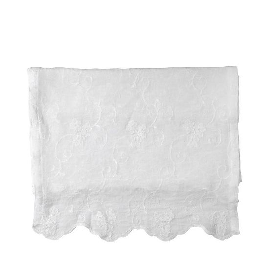 Lene Bjerre Hímzett PETREA futófelület, fehér, 50 x 180 cm