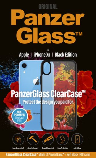 PanzerGlass ClearCase az Apple iPhone Xr mobiltelefonra, Black Edition 0220