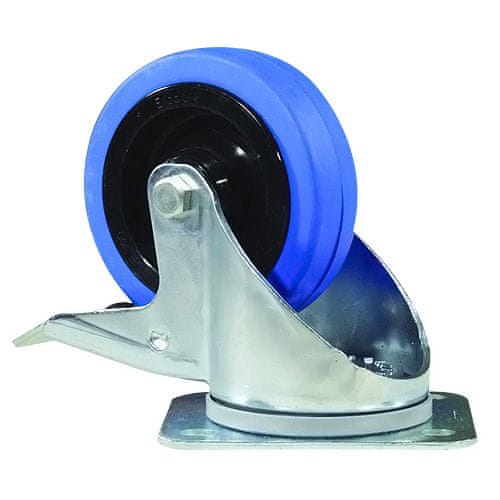 Kiegészítő forgógörgő, Forgógörgő kék kerék, 100mm fékkel