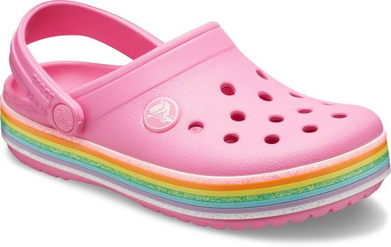 Crocs Crocband Rainbow Glitter Clg K Pink Lemonade 206151-669