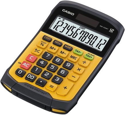 Casio WM 320 MT Waterproof asztali számológép, napelemes, vízálló, általános, összetett, pénzügyi, Áfa, százalék, nyereség
