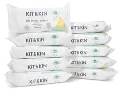 Kit & Kin Nedves törlőkendők 10 x 60 ks