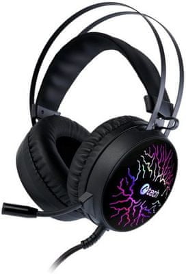 gaming fejhallgató C-Tech Astro (GHS-16), 50mm átalakítók, mikrofon, hangerő-szabályozó, 3,5mm jack, USB, LED háttérvilágítás