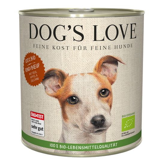Dog's Love 100 % BIO Organic marhakonzerv, 800 g