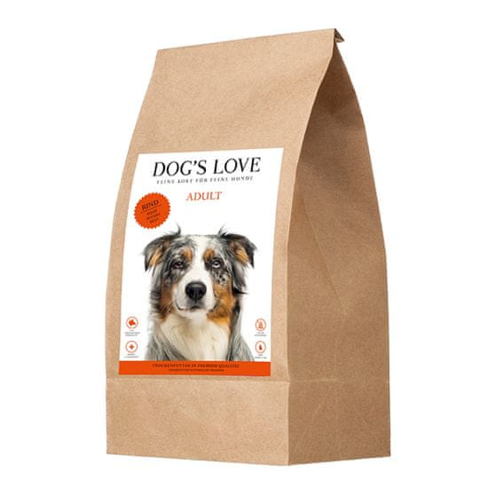 Dog's Love granulátum Adult marha 12 kg