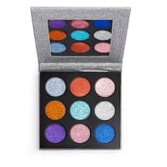 Makeup Revolution Ragyogó csillámpaletták (Pressed Glitter Palette) 9 x 1,2 g (árnyalat Illusion)