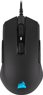 Gaming Mouse Corsair M55 RGB Pro, fekete (CH-9308011-EU), optikai érzékelő, hosszú élettartam, RGB effektusok, 8 gomb, makrók