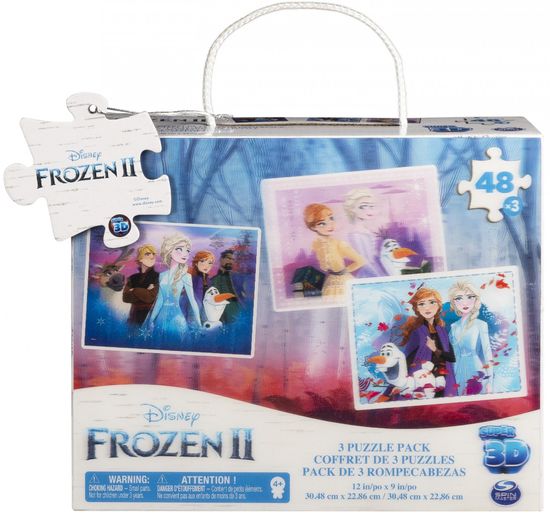Spin Master Frozen 2 kirakós, 3D, 3 x 48 darabos