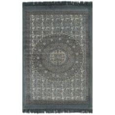 shumee szürke mintás kilim pamutszőnyeg 120 x 180 cm