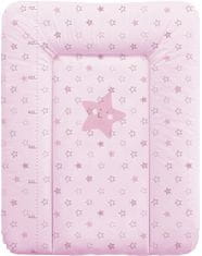 Ceba Baby Pelenkázó alátét komódra, puha, 50 x 70 cm Csillagok, rózsaszín