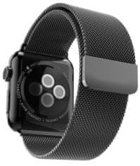 4wrist Milánói acél szíj Apple Watch - Fekete 42/44/45/49 mm