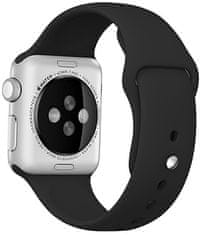 4wrist Szilikon szíj Apple Watch - Fekete 42/44/45/49 mm - S/M