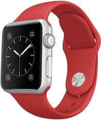 Szilikon szíj Apple Watch - Piros 42/44/45/49 mm - S/M